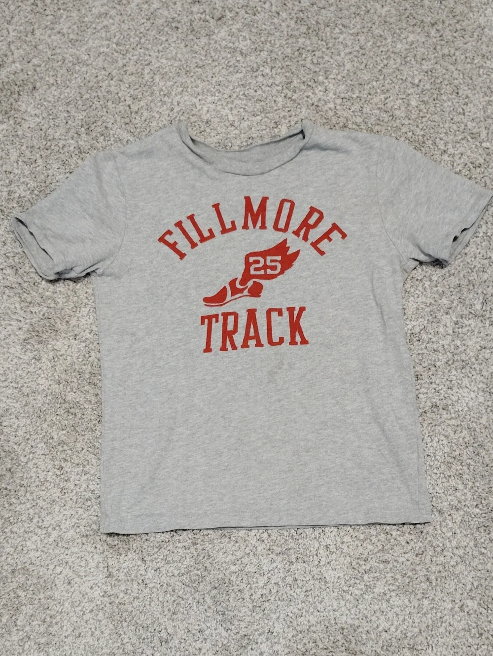 GAP Grey Tee with Red Fillmore Track Graphic